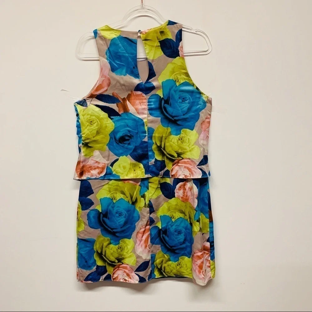 Jessica Simpson Floral Tiered Popover Dres…